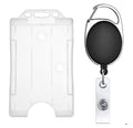 Fedus Oval Badge Yoyo Clip With Id Card Retractable Holder (Black) Pack Of 1
