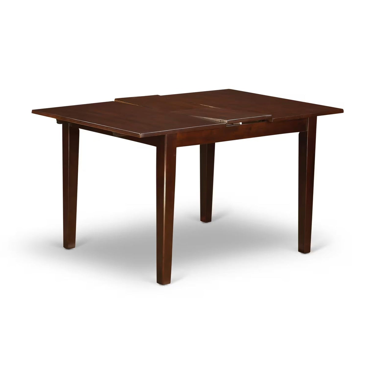 East West Furniture MLCA5C-MAH-W 5 Piece Dining Room Furniture Set Includes a Rectangle Kitchen Table with Butterfly Leaf and 2 Dining Chairs with 2 Benches, 36x54 Inch, Mahogany