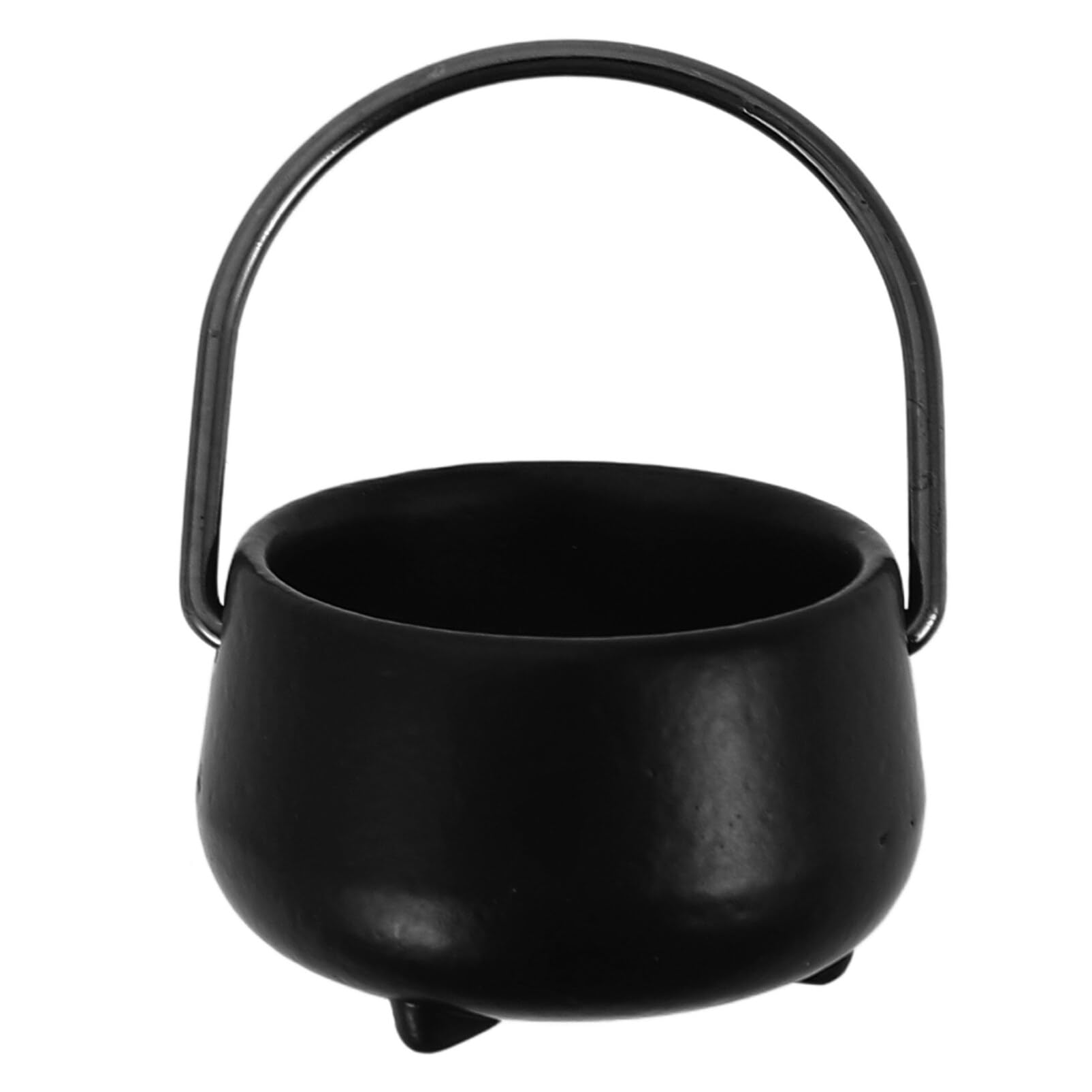 TOYANDONA Miniature Witch Cauldron, Mini Cauldron Pot Halloween Miniature Figurine Black Candy Cauldron Kettles Dollhouse Furnit