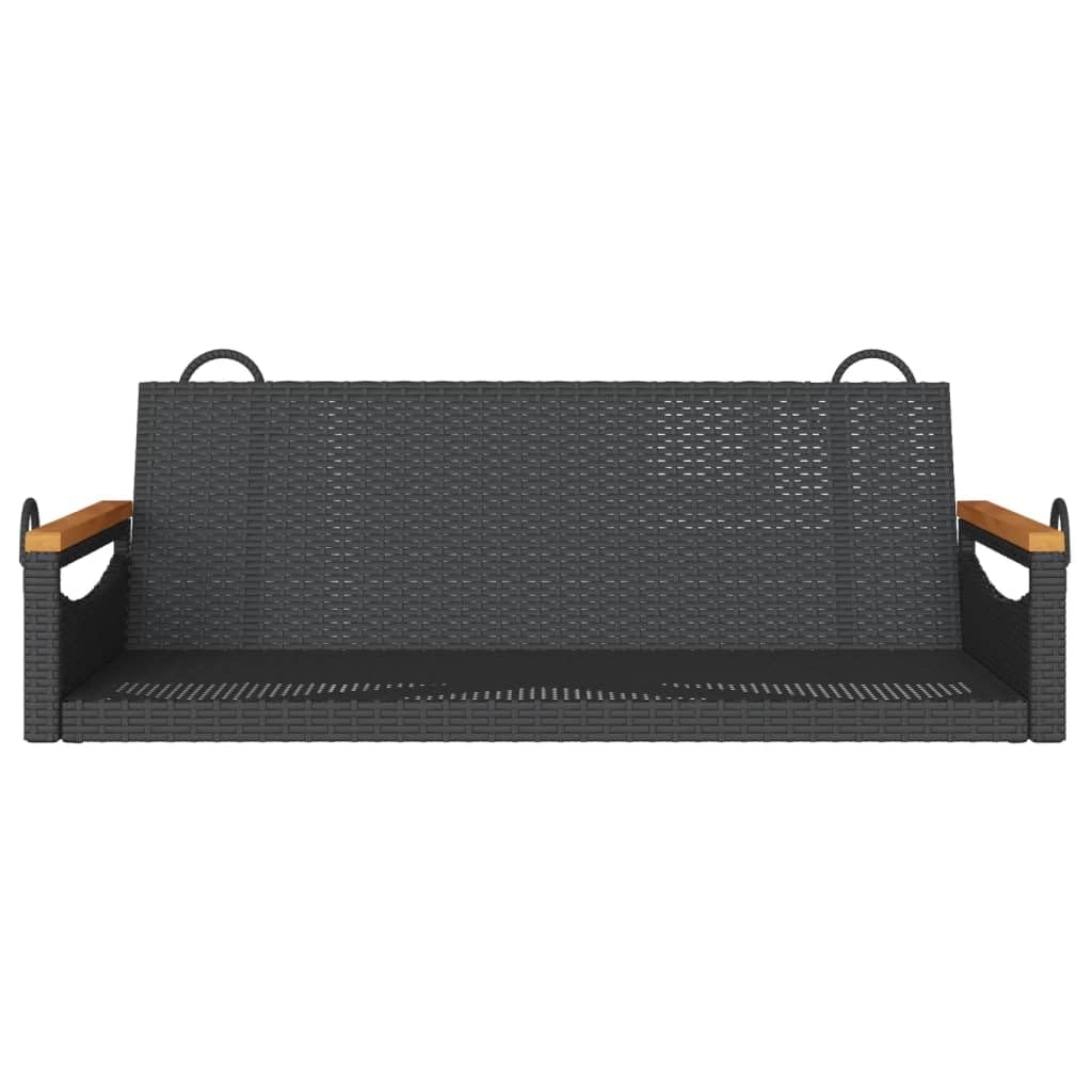 Vidaxl Swing Chair Black 109X62X40Cm Resin Braided