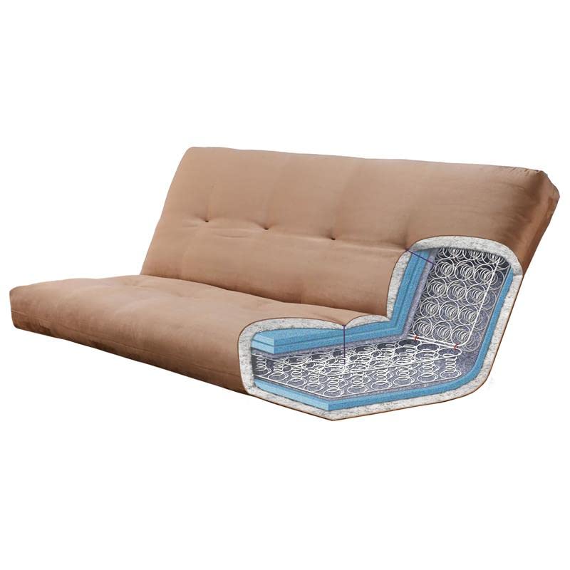 Kodiak Furniture Monterey Queen-Size Espresso Wood Futon-Thunder Gray Mattress