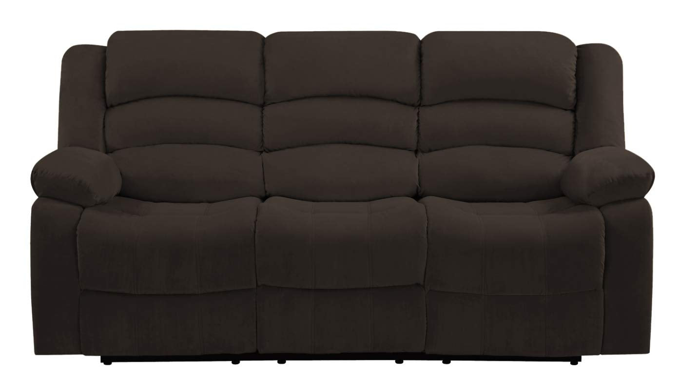 HomeRoots 40 Contemporary Brown Fabric Sofa