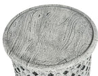Steve Silver Samir Mango Wood End Hand-Crafted, Aged Alabaster Finish, Transitional Design with Latticework Base Table, 17 x 17 x 17