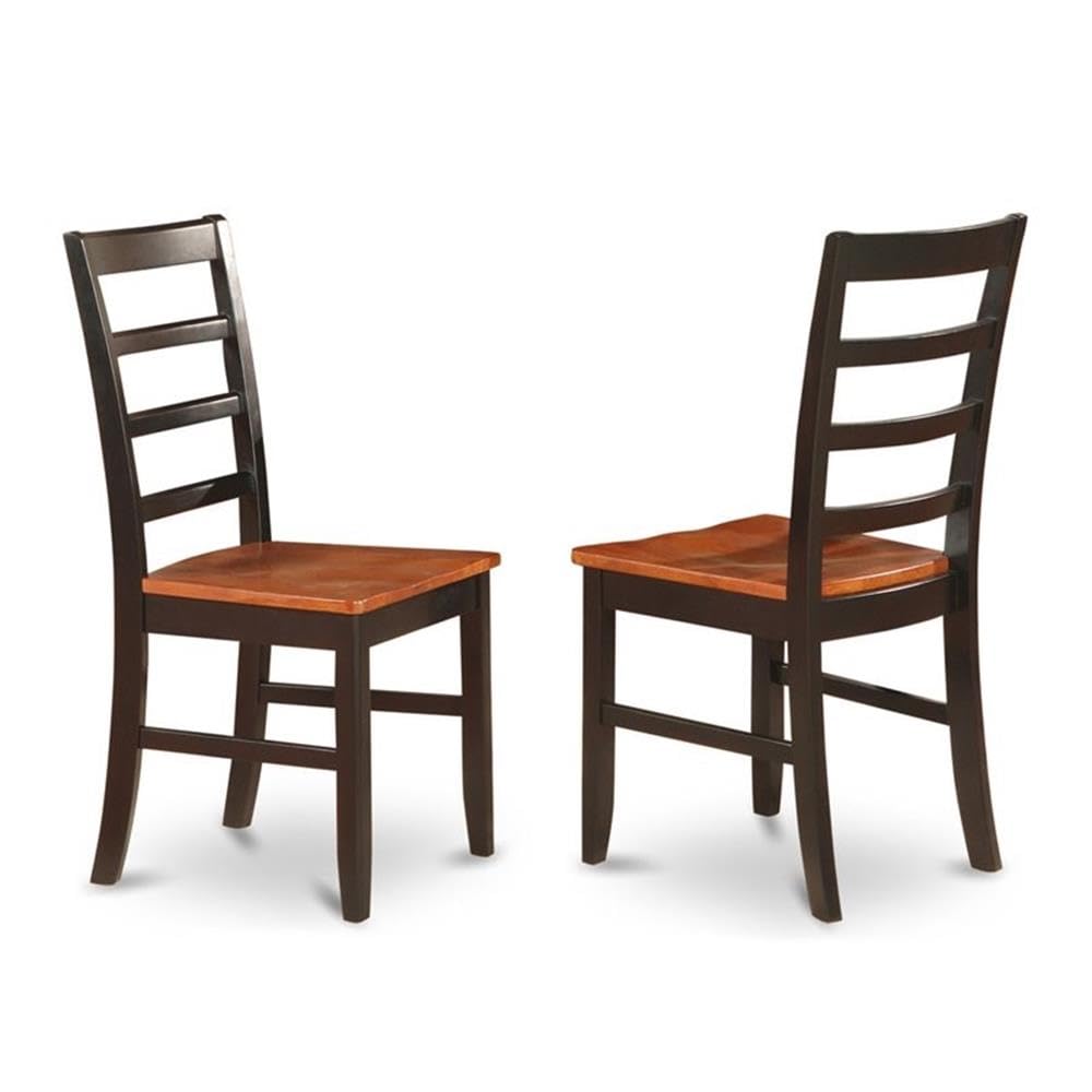 East West Furniture Parf9-Bch-W 9 Piece Modern Dining Table Set Includes A Square Wooden Table With Butterfly Leaf And 8 Dining Room Chairs, 54X54 Inch, Black & Cherry