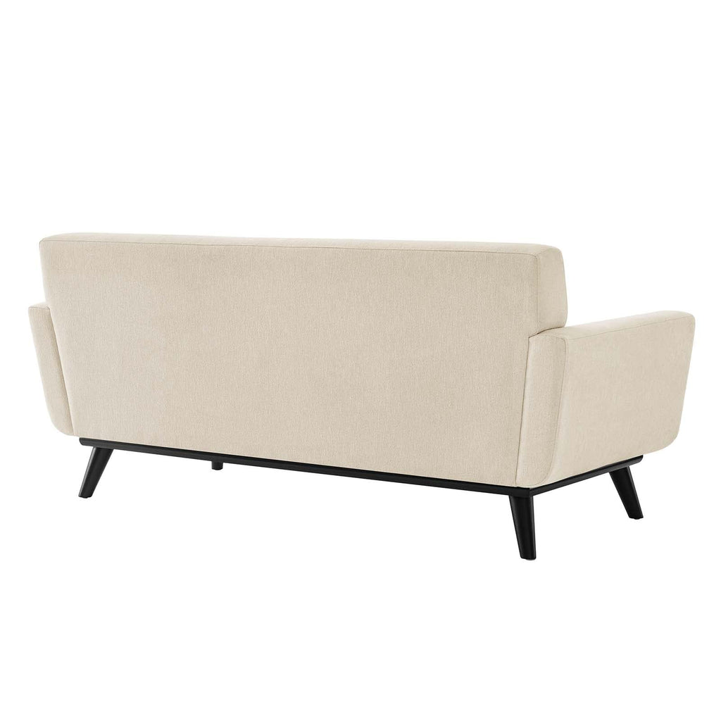 Modway Engage Modern Tufted Back Textured Fabric Loveseat In Beige