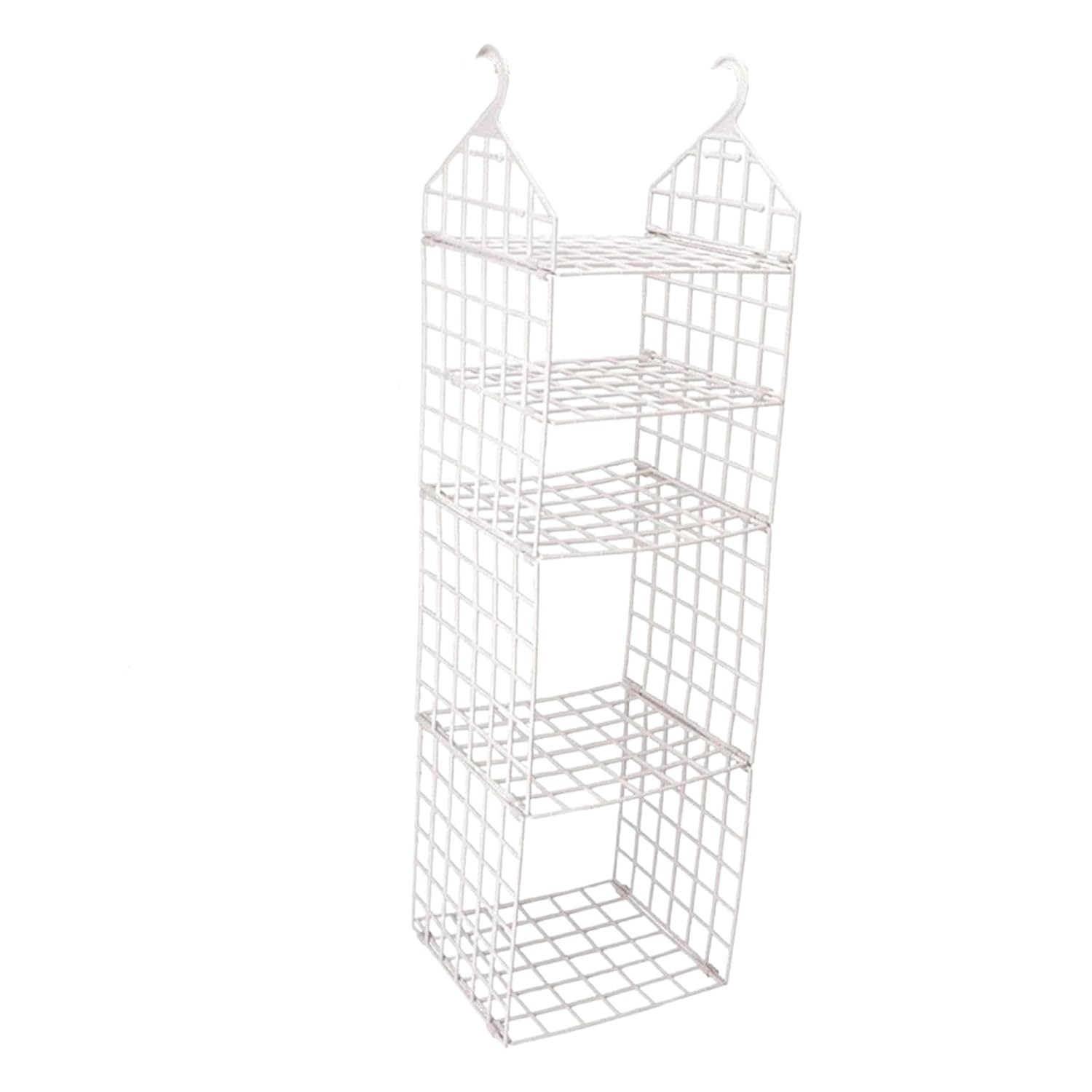 Flairis Multipurpose 5Layer Hanging Clothes Storage Organizer  Foldable Wardrobe Shelf For Students & Home Use  Closet Rack F