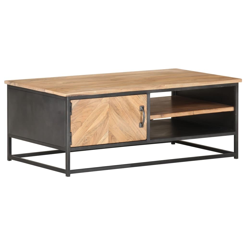 Vidaxl Coffee Table 35.4''X19.7''X13.8'' Solid Acacia Wood