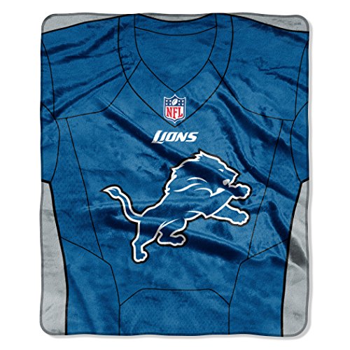 Northwest Nfl Detroit Lions Royal Plus Raschel Throw, One Size, Multicolor