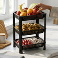 Luxart 3Layer Kitchen Storage Rack | Multipurpose Vegetable Stand And Fruit Basket Trolley | SpaceSaving Plastic Storage Baske