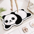 Tmisham Store Panda Comfort Bath Mat  Cute Cartoon Absorbent & AntiSkid Sleeping Panda Floor Mat for Bathroom, Kids Room, Bedr