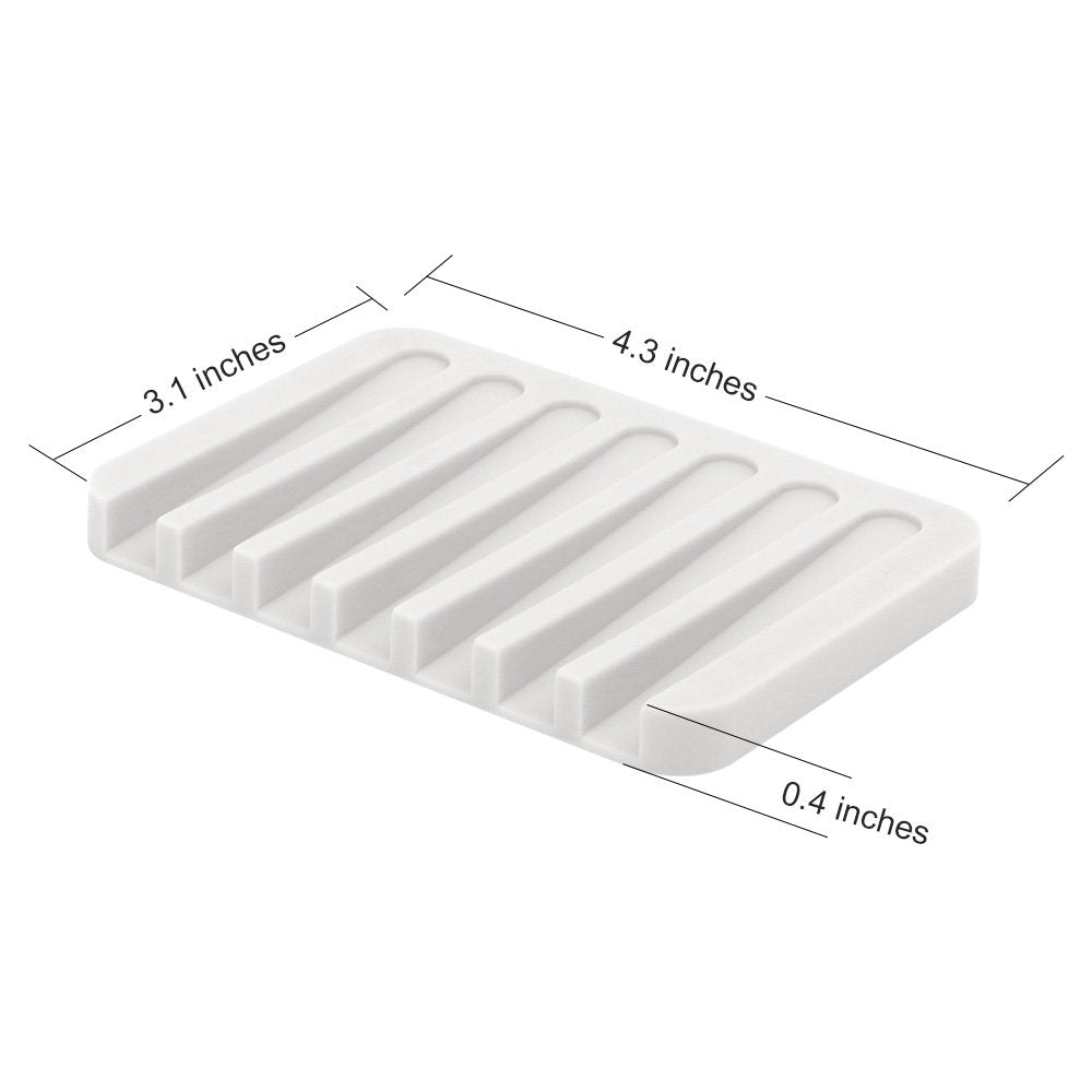Anwenk Soap Dish Shower Waterfall Soap Tray Soap Saver Soap Holder Drainer For Shower/Bathroom/Kitchen/Counter Top,Keep Soap Bar