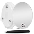 30X Magnifying Mirror, Round 30X High Magnification Mirror, Large Magnifying Mirror with 3 Suction Cups, 30x Makeup Magnifying M