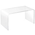 HOMCOM 32 Long Rectangle All Acrylic 15mm Thick Waterfall Coffee Table, Clear