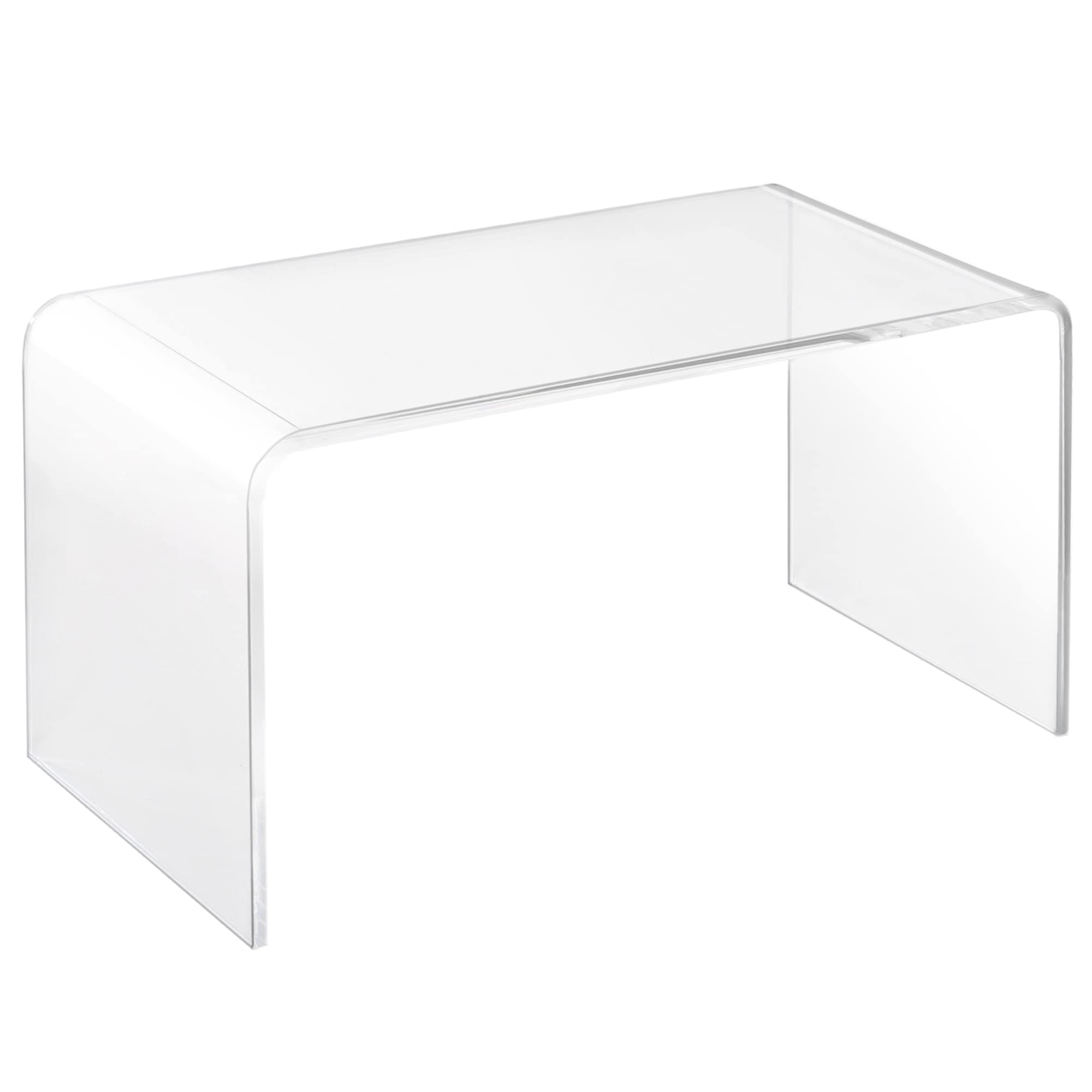 HOMCOM 32 Long Rectangle All Acrylic 15mm Thick Waterfall Coffee Table, Clear