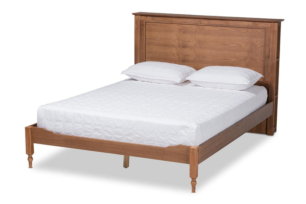 Baxton Studio Danielle Ash Walnut Finished Wood King Size Platform Storage Bed