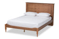 Baxton Studio Danielle Ash Walnut Finished Wood King Size Platform Storage Bed