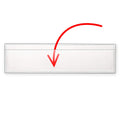 Storesmart - Peel & Stick 1' X 4' Shelf Tag/Label Holders - 20-Pack - Open Long Side - Spcstb2432L-20
