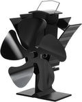 Tomersun Stove Fan 5 Blades Wood Stove Fan Silent Heat Powered Wood Burner Fan for Log Burner/Fireplace/Wood Burning Stove