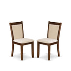 East West Furniture V-Style 6 Piece Set Contains A Rectangle Dining Room Table With V-Legs And 4 Light Beige Linen Fabric Parson Chairs With A Bench, 40X72 Inch, V727Mzn32-6