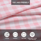 Eddie Bauer Kids - Twin Sheets, Stain Resistant Kids Bedding, Ideal For Toddler Bedding Set (Poppy Plaid Pink, Twin)