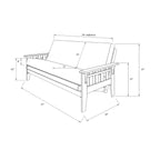 Kodiak Furniture Tucson Full Size Futon Frame with Storage Drawers