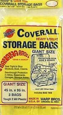 Warps Storage Bag Banana Bag Giant Yellow 45 X 96 (Pack of 3)