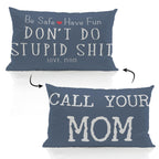 ZJSYXXU Funny Navy Blue 12x20 Pillow Cover - College Dorm Decor, Cushion for Couch, Great Graduation Gift for Daughter or Son
