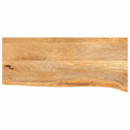 vidaXL Table Top Live Edge 35.4inchx11.8inchx1.5inch Solid Wood Mango