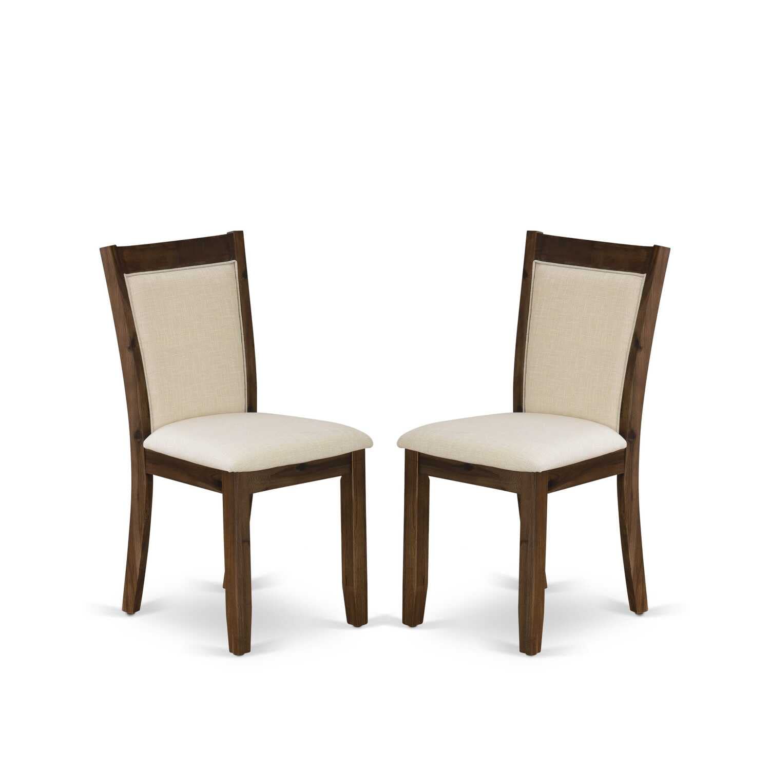 East West Furniture Ferris 7 Piece Set Consist Of A Round Dining Room Table With Pedestal And 6 Light Beige Linen Fabric Parson Chairs, 48X48 Inch, F3Mz7-Nn-32