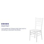 Flash Furniture Hercules Series Chiavari Chair for Formal Events and Banquets, Commercial/Residential All-Occasion Event Chair, White