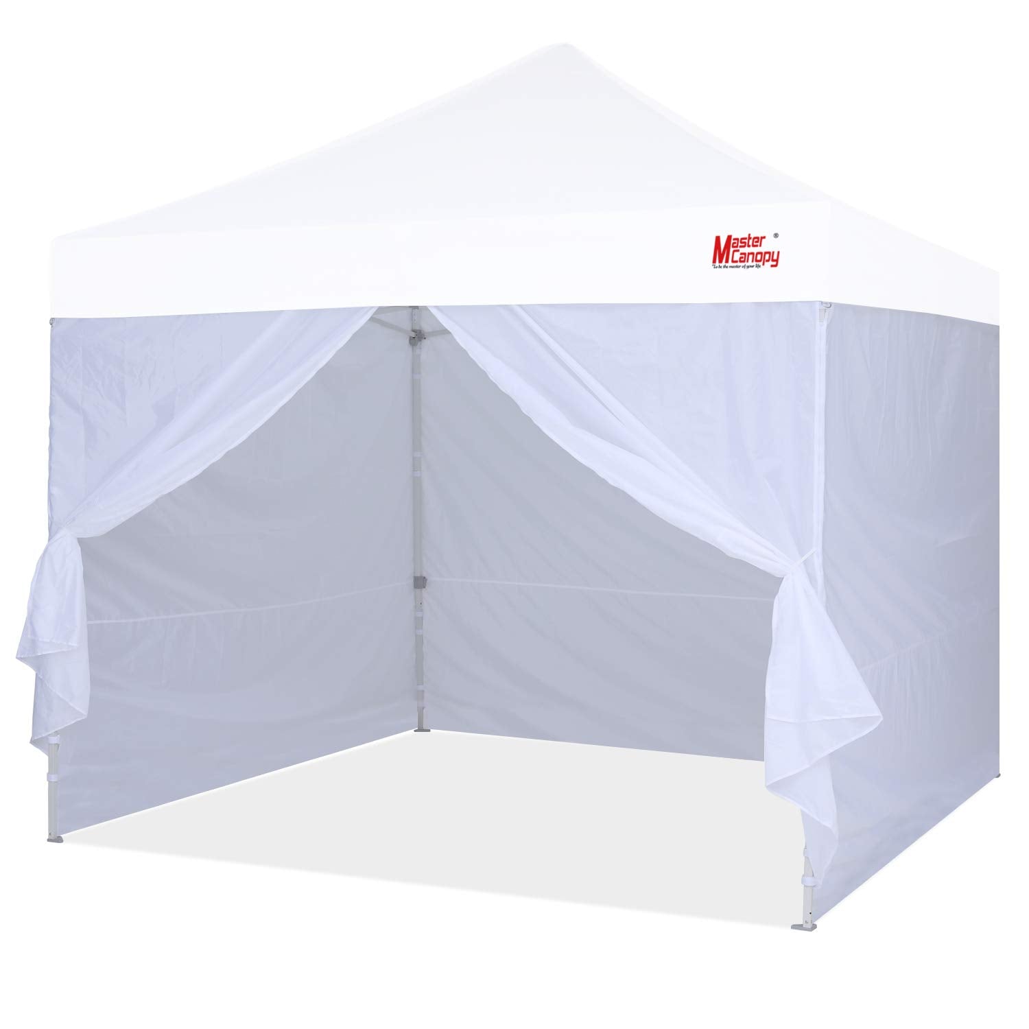 Mastercanopy Pop-Up Canopy Sidewall Kit, 3 Sidewalls & 1 Doorwall Only (10X10,White)