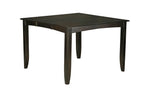East West Furniture FAIR7-CAP-LC 7 Piece Counter Height Dining Table Set Consist of a Square Wooden Table with Pedestal and 6 Faux Leather Kitchen Dining Chairs, 54x54 Inch, Cappuccino
