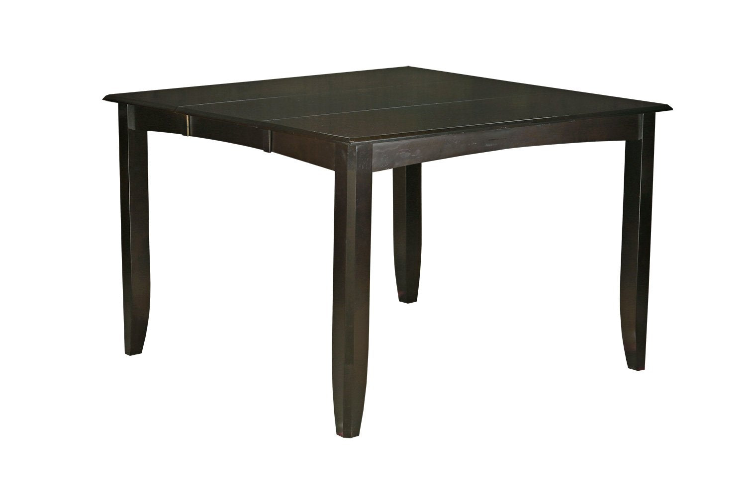 East West Furniture FAIR7-CAP-LC 7 Piece Counter Height Dining Table Set Consist of a Square Wooden Table with Pedestal and 6 Faux Leather Kitchen Dining Chairs, 54x54 Inch, Cappuccino