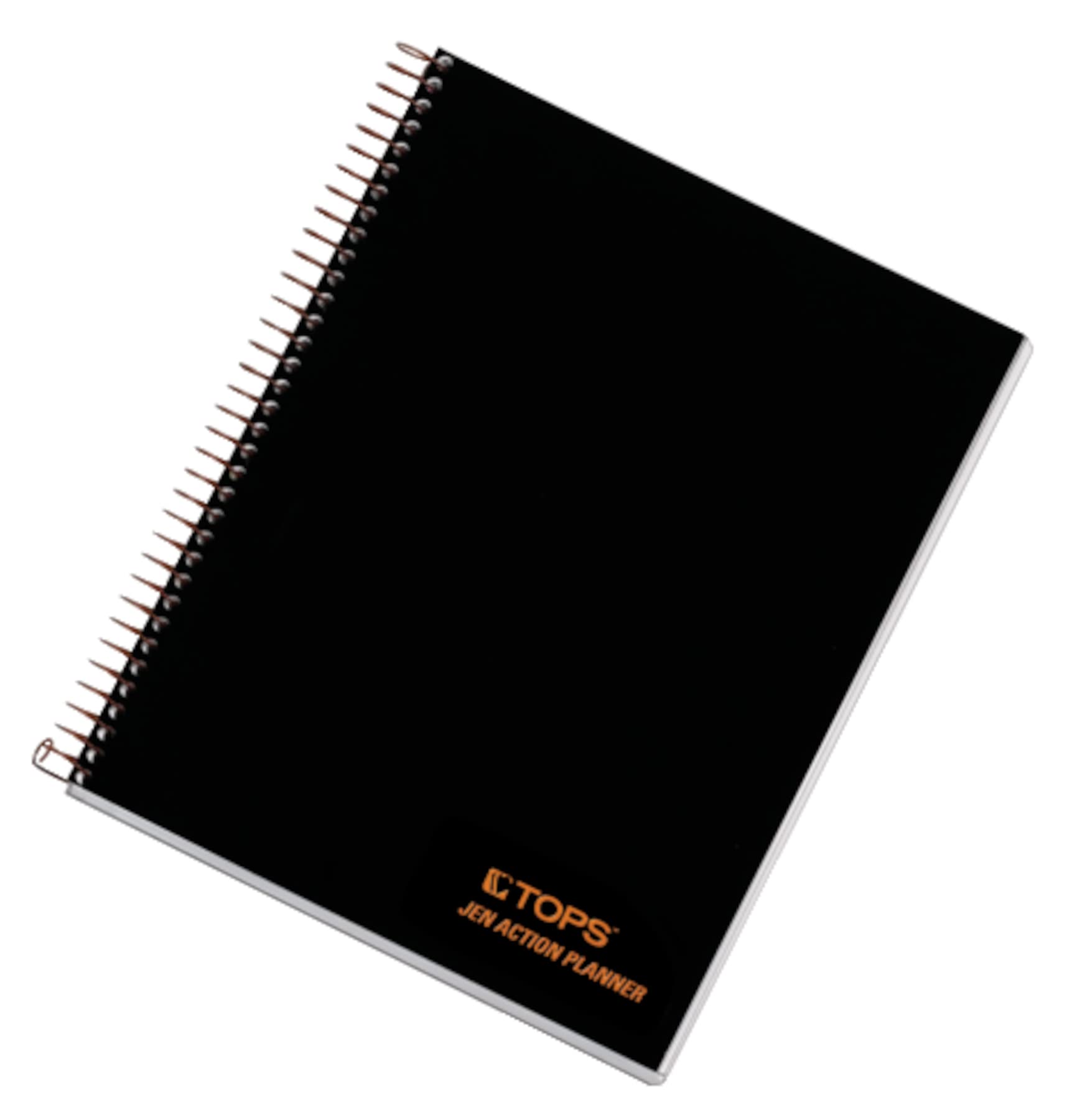 Tops Products Aion Planner, Side Wirebound, 8-1/2'X6-3/4', 100 Sheets, Black (Top63828),White