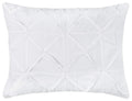 Rizzy Home | BT1884 | Polyester Quilt | 90"x92" White/Neutral/ Solid Textured