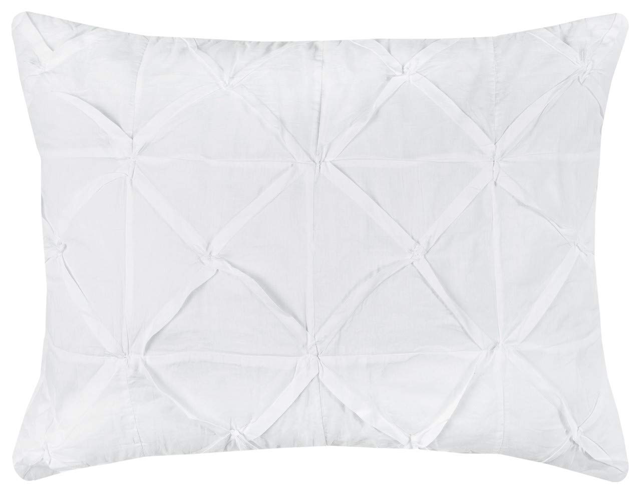 Rizzy Home | BT1884 | Polyester Quilt | 90"x92" White/Neutral/ Solid Textured