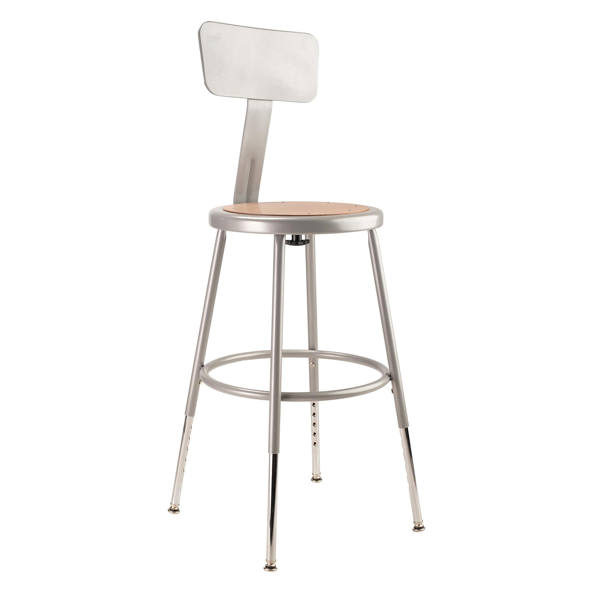 National Public Seating Adjustable Stool, Grey