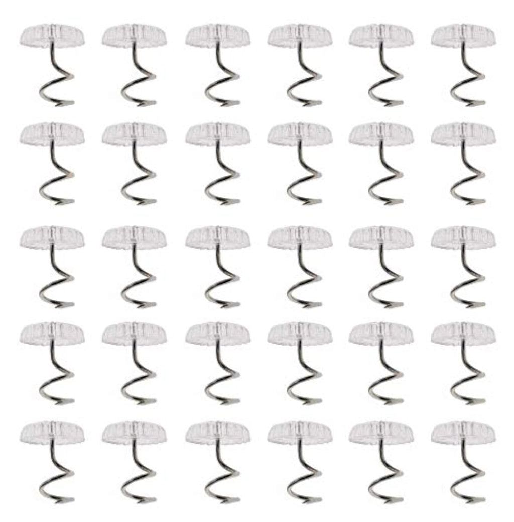 Royee 50 Pcs Twisty Pins Clear Head Screws Fasteners For Upholstery Slipcovers Bed Skirts Sofa Car Van Home Furniture Hold Bed S