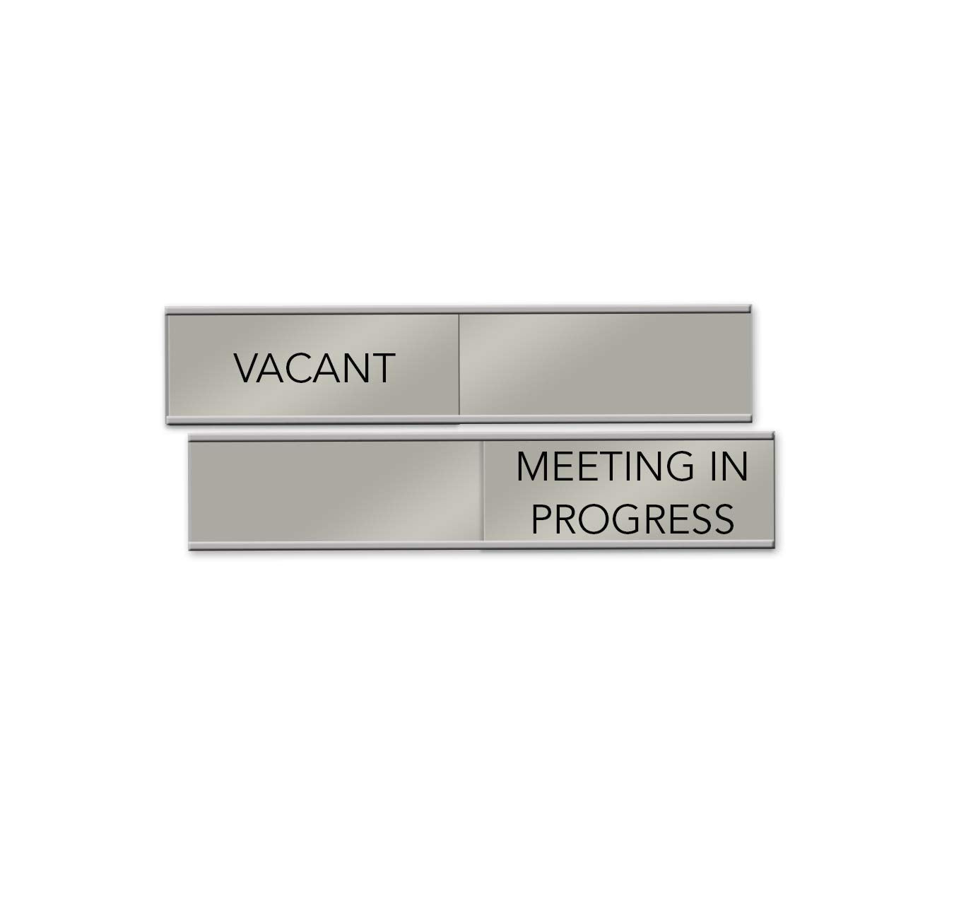 Vacant/Meeting In Progress Slider Sign, 6' X 1' (Silver)