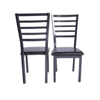 Better Home Products Milan Set of 4 Stackable Metal Dining Chairs in Black