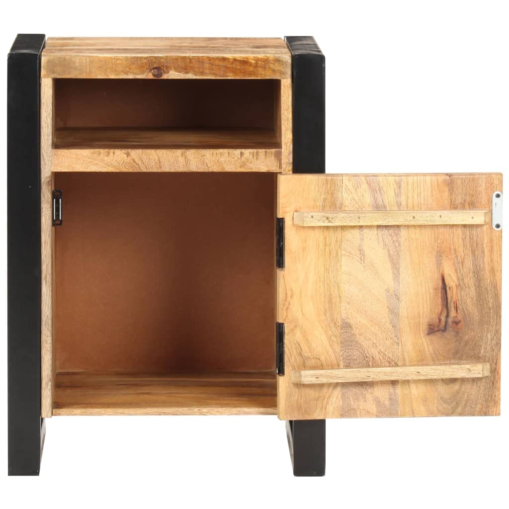 vidaXL Nightstand Storage Bedside Cabinet Nightstand with Door Solid Wood Mango