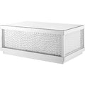 Elegant Decor Modern 48" Clear Crystal Mirrored Accent Coffee Table
