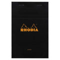 Rhodia Head Stapled Pad, No14 A6+, Lined - Black