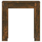 Vidaxl Engineered Wood Dining Table In Smoked Oak - Sturdy Construction, Space-Savvy, Perfect For Dining Room And Kitchen