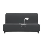 Purefit 100% Dual Waterproof Futon Cover, Waterproof Couch Cover For Futon - Stretch Non Slip Fleece Sofa Covers Washable, Leakproof Furniture Protector For Kids, Pets, Dog (Futon, Dark Gray)