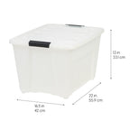 Iris Usa 54 Qt Stackable Plastic Storage Bins With Lids, 4 Pack - Bpa-Free, Made In Usa - Discreet Organizing Solution, Latches,