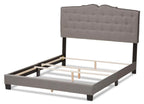 Baxton Studio Vivienne Modern and Contemporary Light Grey Fabric Upholstered Full Size Bed