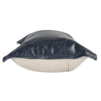 Kosas Home Cheyenne 14X26 Transitional Leather Throw Pillow In Nightfall Blue