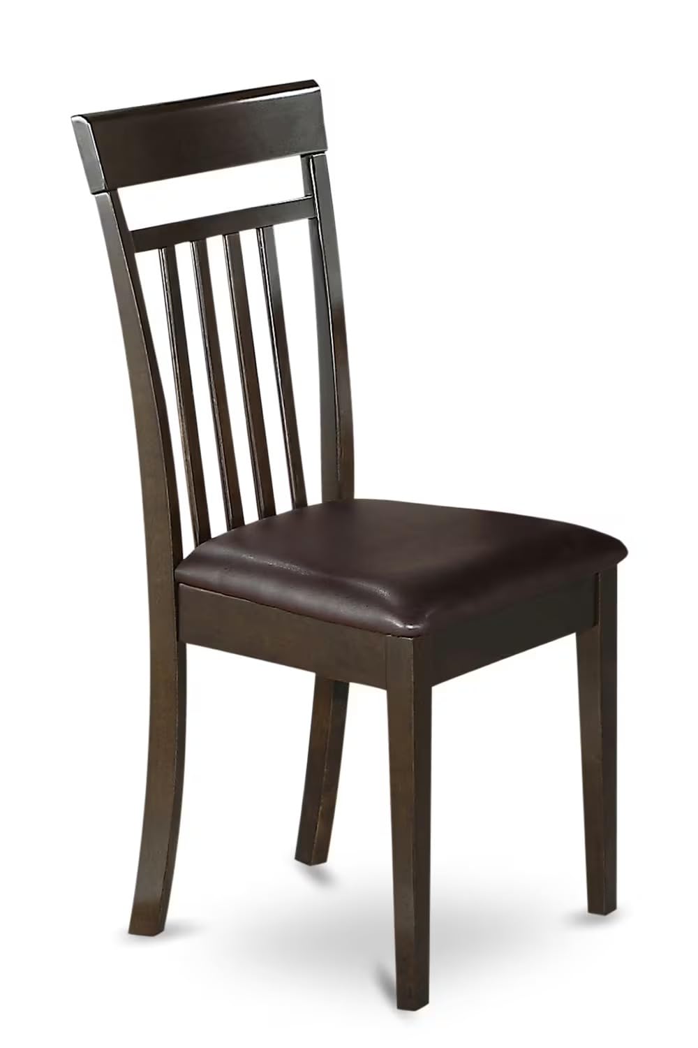 East West Furniture CAP7S-CAP-LC 7 Piece Modern Dining Table Set Consist of a Rectangle Wooden Table and 6 Faux Leather Dining Room Chairs, 36x60 Inch, Cappuccino
