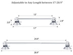Sneatup Extendable Towel Bar TR070010 Stainless Steel Chrome Plating 17-29 inch